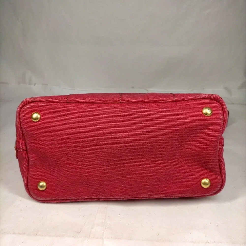 Prada Tote Bag Red Canvas - Picture 6 of 10
